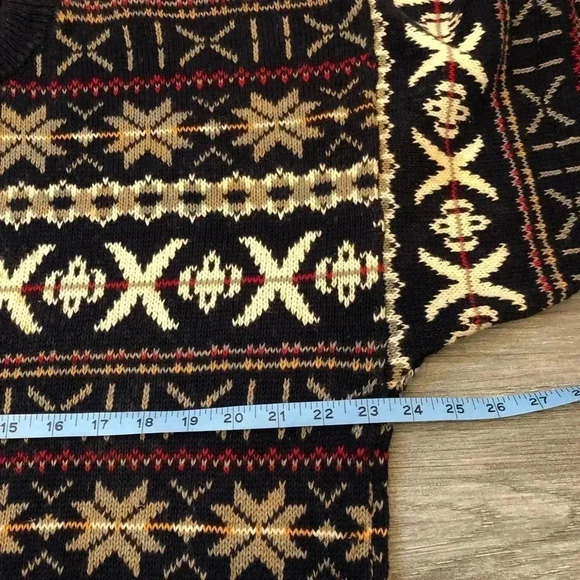 Vintage 90s Honors Geometric All over‎ Print Acrylic Knit Sweater Size Large - Picture 4 of 6